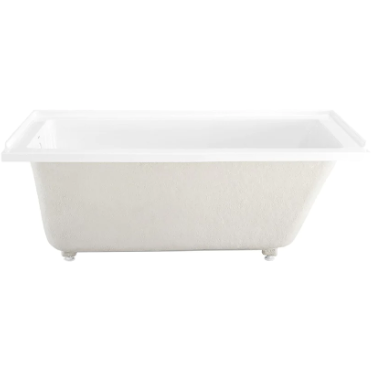 High Glow Finish Fiberglass Reinforced Acrylic Left-Hand or Right-Hand Drain Alcove Bathtub