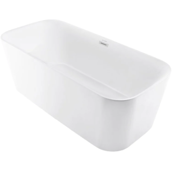 High Gloss White Fiberglass Reinforced Acrylic Freestanding Bathtub