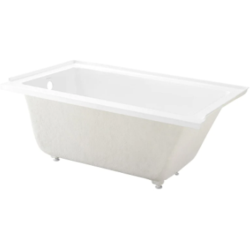 Fiberglass Reinforced Acrylic Left-Hand Drain Drop In Alcove Bathtub